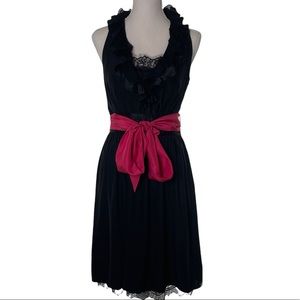 White House Black Market Black Silk Dress 6